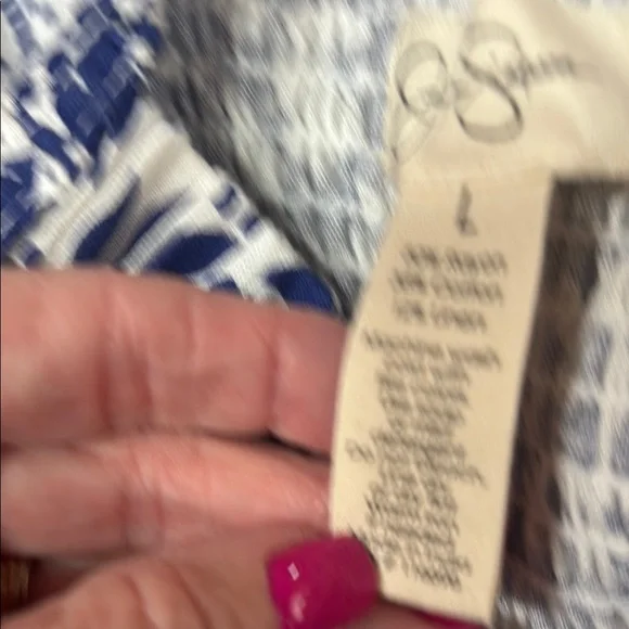 Jessica Simpson Blue and White Floral Midi Dress - Picture 4 of 4